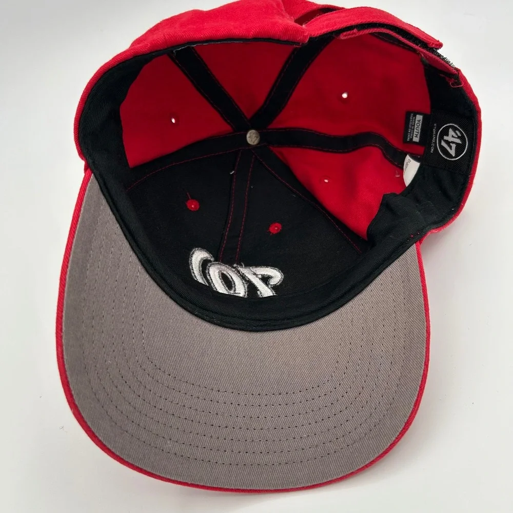 Washington Nationals  47 Brand Hat Youth Red Cotton Baseball Cap Sporty Fan Gear